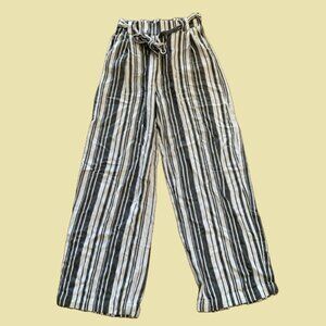 H&M striped wide leg pants
